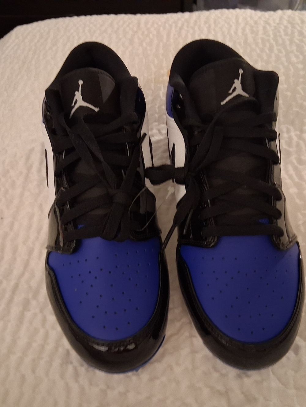 Nike Air Jordan Low Top Sneakers - Black/Blue Cleats